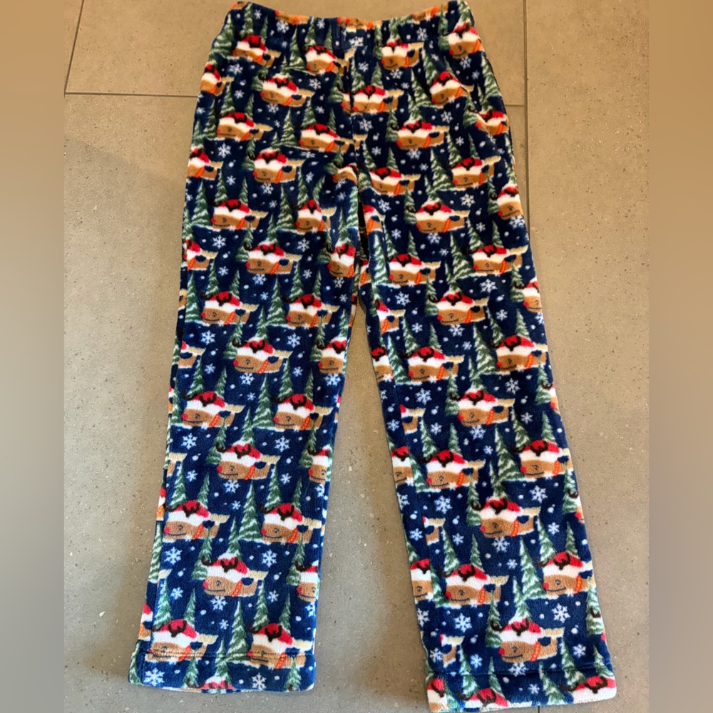 Vineyard Vines Blue Fleece Christmas bottoms